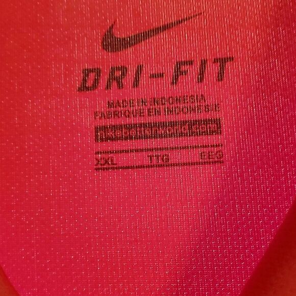 Nike Dri-Fit Polo Shirt Men’s XXL Red White Short Sleeve - Picture 4 of 5
